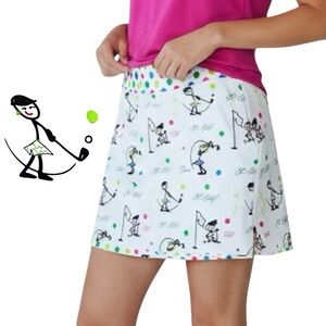 Obsession Sofy Golfs Skirt Skort Activewear Multicolor Pull On Design /USA Sz M